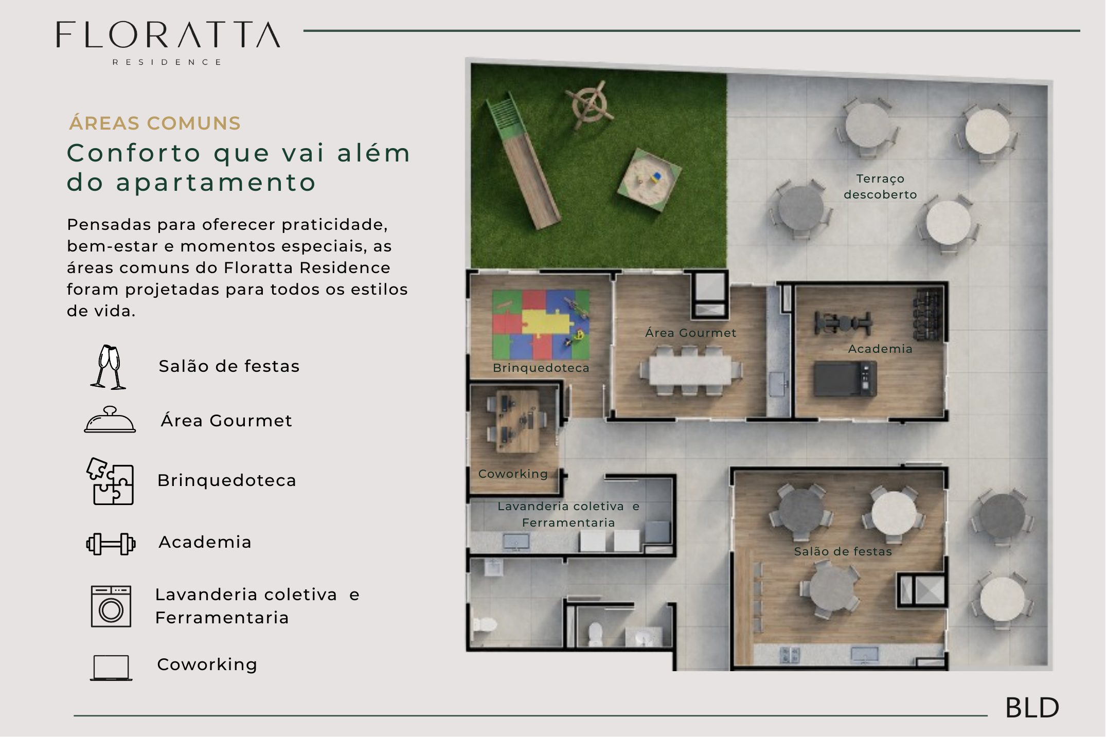 Áreas comuns Floratta Residence