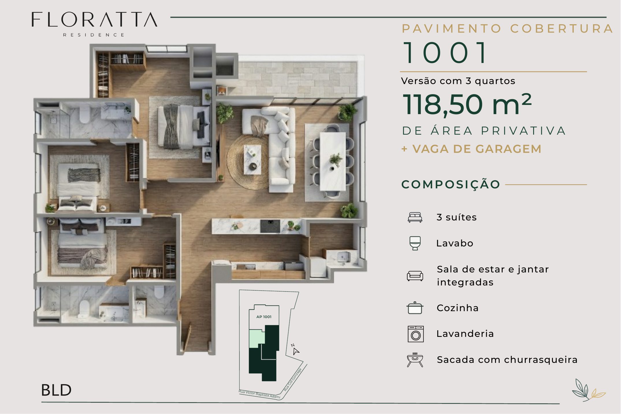 Cobertura 1001 - 3 quartos